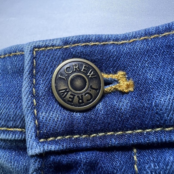 J Crew CrewCuts Girls Denim Size 8 Shorts Cutoff Button Zip Blue - Picture 2 of 6